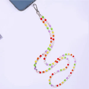 Beaded Phone Charms Beaded Phone Chain Lightweight Phone Lanyard Wrist Strap - Picture 1 of 12