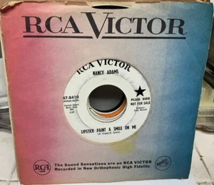 NANCY ADAMS Here It From You / Lipstick Paint RCA VICTOR 8410 PROMO 45 RPM VG - Imagen 1 de 1