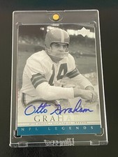 2000 Upper Deck NFL Legends Otto Graham On Card Auto Autograph Super RARE HOF