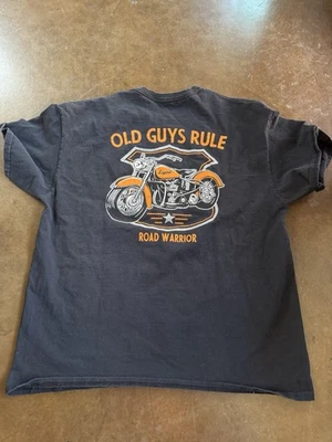 Camiseta Old Guys Rule Para Hombre De Colección Negra Doble Cara XL Manga Corta Cuello Redondo Foto 1 de 4