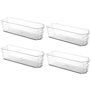 Fridge Bins Kitchen Storage & Organization Accessories, Clear - Picture 1 of 7