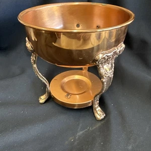 Vintage Copper Carafe Holder Stand Warmer Mid Century Modern No Glass Carafe - Picture 1 of 4