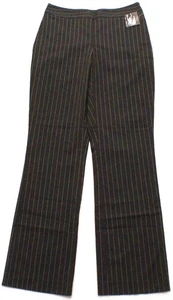 Pantalones de vestir Liz Claiborne Axcess gris oscuro a rayas para mujer talla 4 (28X31) - Imagen 1 de 3