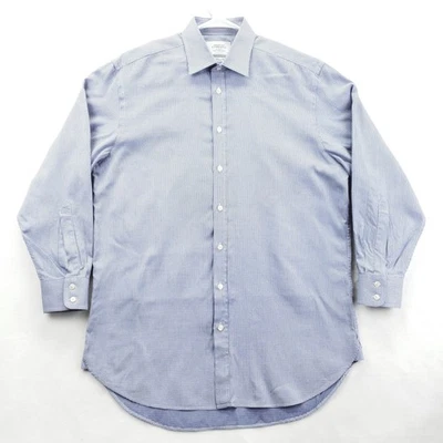Camisa de vestir Charles Tyrwhitt para hombre 16 33 azul micro cuadros calce clásico algodón Foto 1 de 4