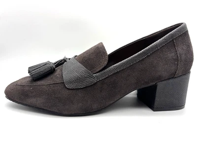 Donald Pliner Mujer US 10 Kressida Marrón Gamuza 2.5" Tacón Mocasines Borlas Foto 1 de 4