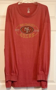 5XL MAJESTIC ROT SAN FRANCISCO 49ERS LANGARM T-SHIRT BAUMWOLLMISCHUNG - Bild 1 von 4