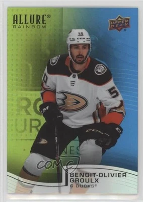 2021 Upper Deck Allure Rainbow Green Blue /299 Benoit-Olivier Groulx Rookie RC - Image 1 of 2
