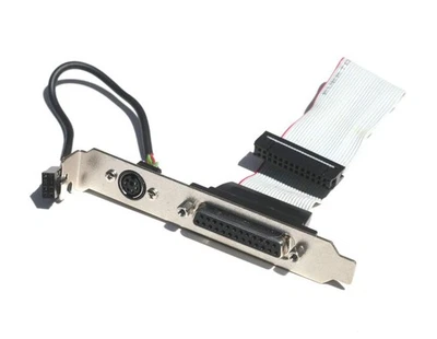 DB25F Parallel Port and PS2 Port in Slot Cover 2x4 - Image 1 of 2