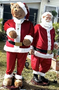 Gemmy 5 Fuß lebensgroß Weihnachten Weihnachtsmann Teddybär animiert singen Tanz Karaoke - Bild 1 von 4