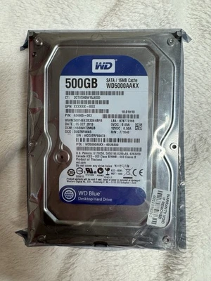 NEW Western Digital WD5000AAKX 500GB 7.2K RPM 6Gb/s 16MB 3.5" SATA HDD - Image 1 of 4