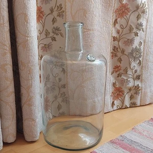 Vintage Large Demijohn Carboy wine bottle glass jar 1940, 10 liters, handmade - Picture 1 of 9