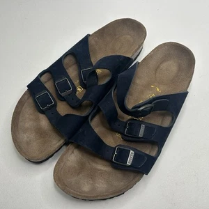 BIRKENSTOCK Florida Midnight Blue Suede Leather Women's sz42 Brand New - Picture 1 of 9