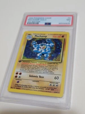 Machamp First Edition Pokemon Base Set #8 Near Mint PSA 7 - Image 1 of 4