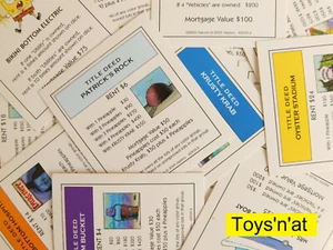 Monopoly Spongebob Property Deed Card (One, Your Choice) - Picture 1 of 7