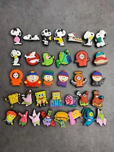 Jibbitz Croc Shoe Charms Over 30 snoopy spongebob ghostbusters Funky Variations - Picture 1 of 36