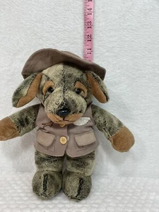 Vintage Dan Dee Hund Plüschtier Stofftier Tier Zeiger Jagd Jäger Weste Hut Angeln - Bild 1 von 4