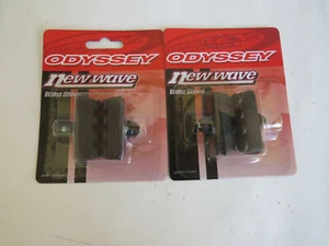 2 ODYSSEY NOS BRAKE SHOES BLACK PIT BULL VINTAGE BMX FREESTYLE CRUISER PADS - Picture 1 of 1
