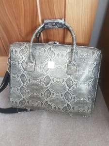 SNAKESKIN TRIPP LAPTOP BRIEFCASE BAG - Photo 1/11
