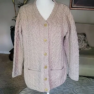 Kilronan Maglia Cardigan Donna Lana Merino M - Foto 1 di 11