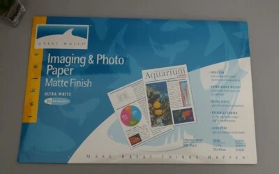 Imaging &Photo Paper -Matte Finish Ultra White 11 x 17 - 25 Sheets Acid Free New - Image 1 of 4