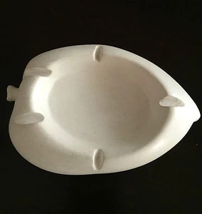 Ashtray and Paper Napkin Weight Holder HAND Sculpted Leaf Shape - Picture 1 of 7