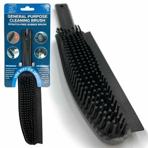 PROFESSIONAL RUBBER HAND BRUSH PET HAIR CLEANING SCRATCH FREE RUBBER BRISTLE - Picture 1 of 7
