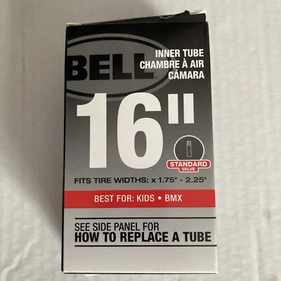 Bell Bicycle Inner Tube 16 Inch X 1.75 -2.25" Standard Valve Kids BMX - Image 1 of 4