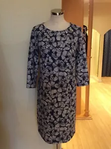 Betty Barclay Dress Size 12 BNWT Blue Navy Stone Floral RRP £105 Now £47 - Picture 1 of 12
