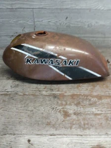 1974 74 74-75 Kawasaki KX125 FRONT GAS TANK PETROL FUEL CELL RESERVIOR HOLDER - Picture 1 of 10