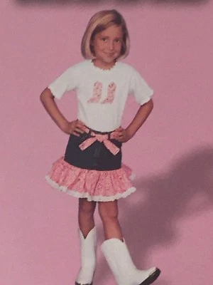 Vestido Western de 2 piezas para niña con estampado de bandana rosa y bota de vaquero, talla 2-10 Foto 1 de 4