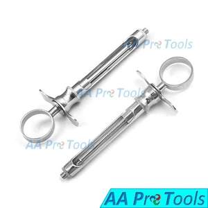 2 Stainless Dental Aspirating Syringe Dental Instruments 1.8cc New - Picture 1 of 3