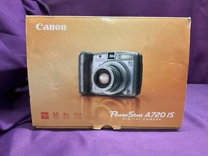 Canon PowerShot A720 IS Digital Camera Box Manuals Cord SD Card **Read** - Picture 1 of 15