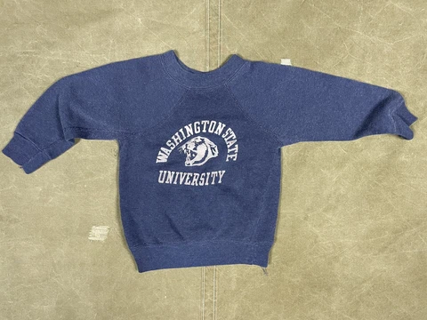 Vintage Kids Sweatshirt Champion Blue Bar XS WSU Washington State Univ Cougars Cover