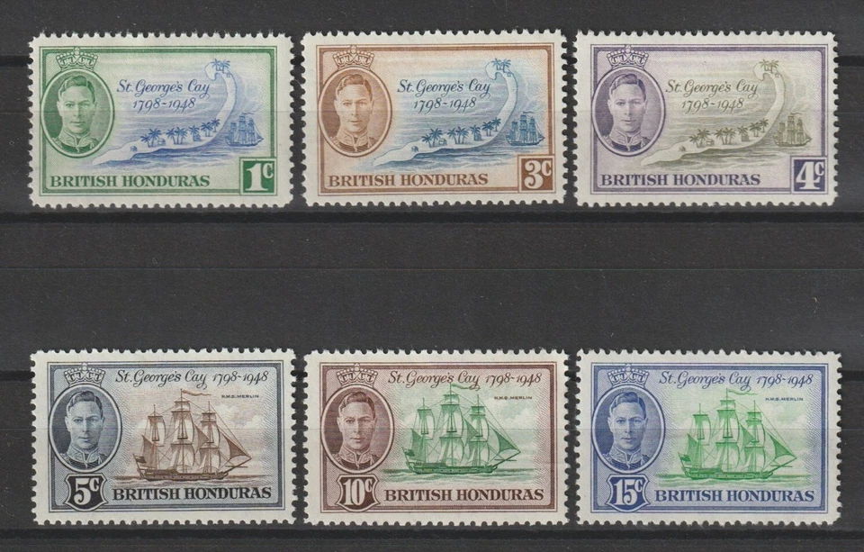 BRITISH HONDURAS 1949 SG 166/171 MNH - Изображение 1 из 1
