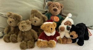 LOTE DE 7 OSOS DE PELUCHE DE PELUCHE NAVIDEÑOS DE COLECCIÓN Ralph Lauren Polo GUND Douglas RUSS - Imagen 1 de 7