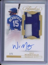 2022 Panini Flawless Whit Merrifield Gold Patch Auto 2/5 PA-WM ROYALS