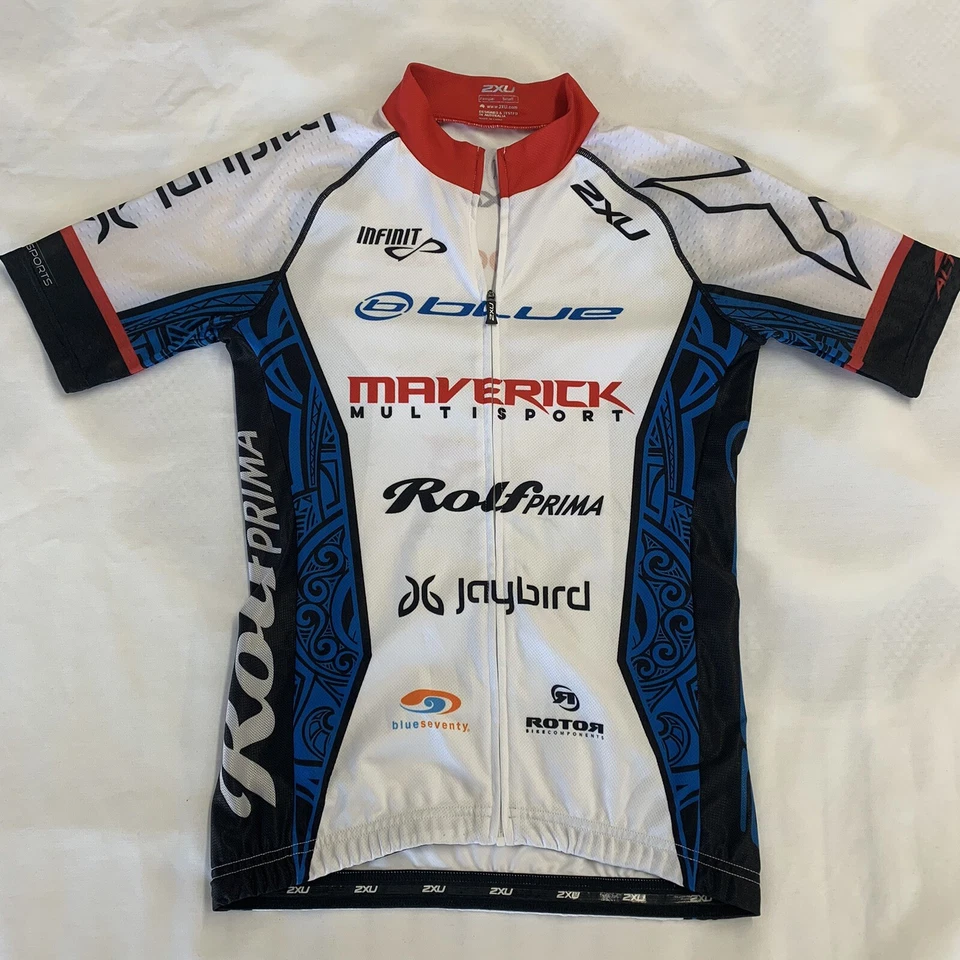 2XU jersey cycling Short Sleeve Women’s Full Zip Maverick Rolf Prima Bollé Sz S - Image 1 of 4