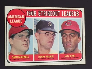 1969 Topps #11 Sam McDowell/McLain/Luis Tiant A.L. Strikeout Leaders  NM - Picture 1 of 2