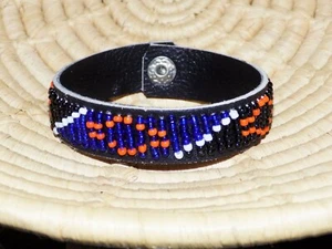 Pulsera de cuero Masai africano étnico tribal boho Masai Masai jblt5 - Imagen 1 de 3
