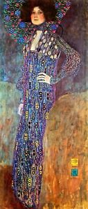 Portrait of Emily Floge by Gustav Klimt Giclee Fine Art Print Repro on Canvas