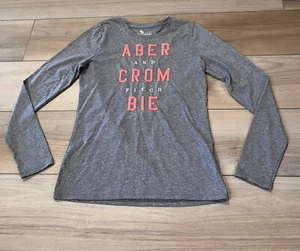 Abercrombie Kids Long Sleeve Gray Embroidered Shirt Girls 15/16 - Picture 1 of 6
