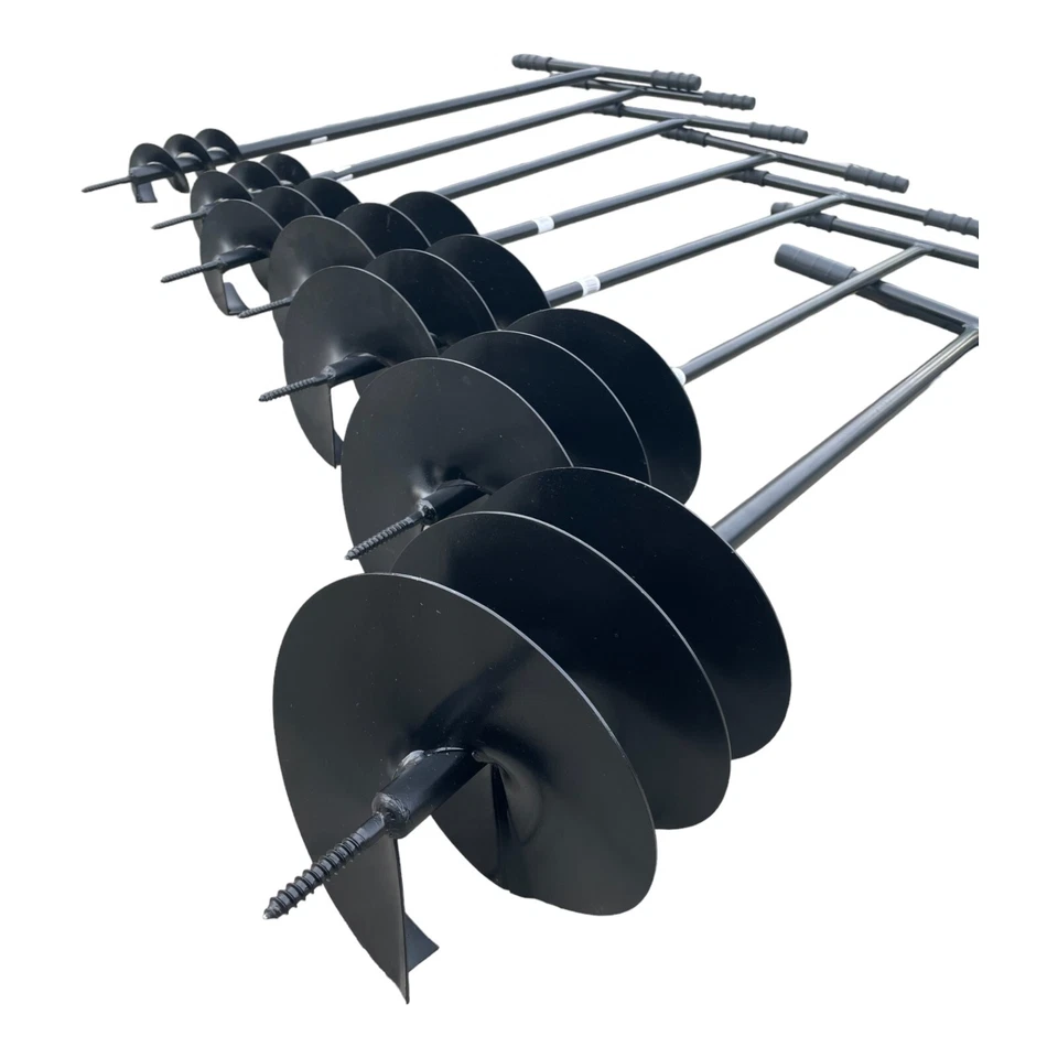 Hand Erdbohrer Handbohrer Erdlochbohrer Lochspaten Pfahlbohrer Ø90-250mm - Bild 1 von 4