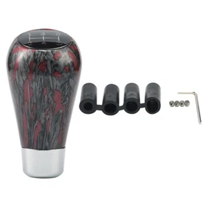 Black Forged Carbon Fiber Car Shift Knob Universal Gear Shifter Knob Gearsticks - Picture 1 of 8