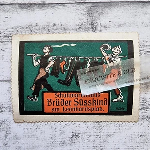 Schuhwarenhaus Brüder Süsskind Leonhardsplatz Werbung alt Reklamemarke Vintage - Bild 1 von 2