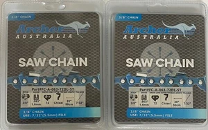 2 Stück 20" Bogenschütze Kettensäge Kette 3/8"-.063-72DL VOLLMEISSEL ÜBERSPRINGZAHN - Bild 1 von 3