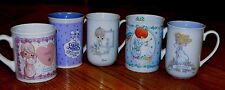 Lot Of 5 Vintage 1980'S Precious Moments Enesco Coffee Cups/Mugs Grandma, Mary