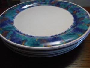 Deborah Mallow Sanyo Jewel 6/90 Lot of 4 Dinner Plate 10 3/4" - Picture 1 of 3