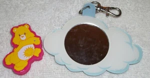 Vintage Care Bears Grumpy Bear Mirror Back Keychain & Funshine Eraser - Picture 1 of 2