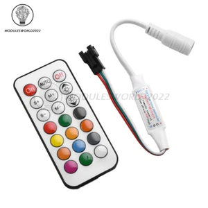 5-24V 21 Key Colorful LED Strip Light RF Remote Controller Wireless Led Dimmer - Picture 1 of 20