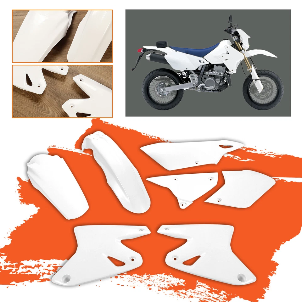 Kit completo de carenado de guardabarros de plástico para Suzuki DRZ400 DRZ400E DRZ400ES Foto 1 de 4